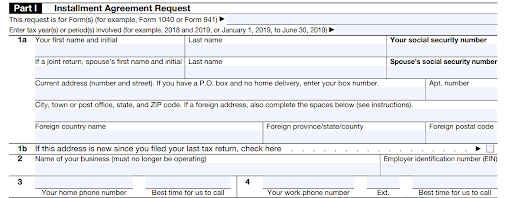 Personal Information (Lines 1–4)