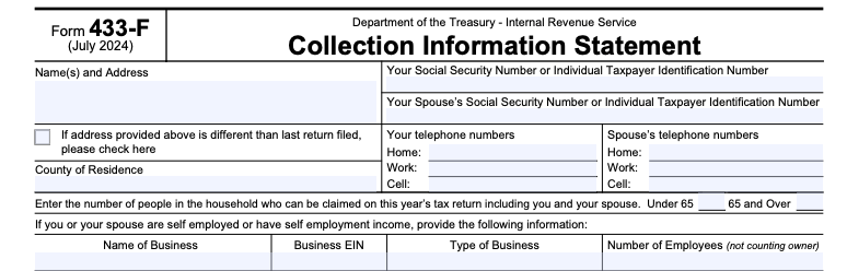 Starting the Form: Personal Information
