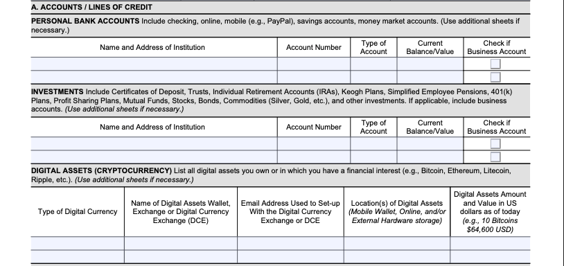 Section A: Accounts and Lines of Credit 