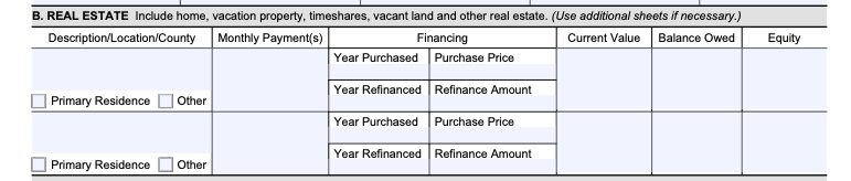 Section B: Real Estate 